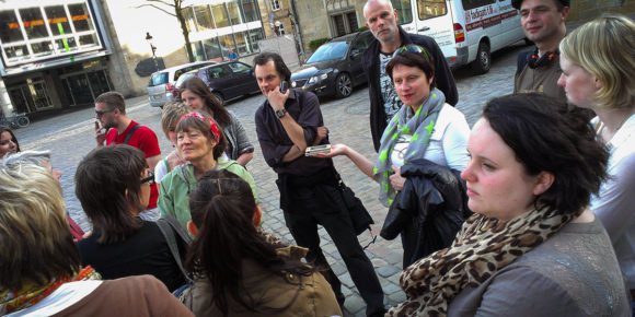 Mit dem Smartphone in die Augmented Reality - Walking the Walk beim European Media Art Festival